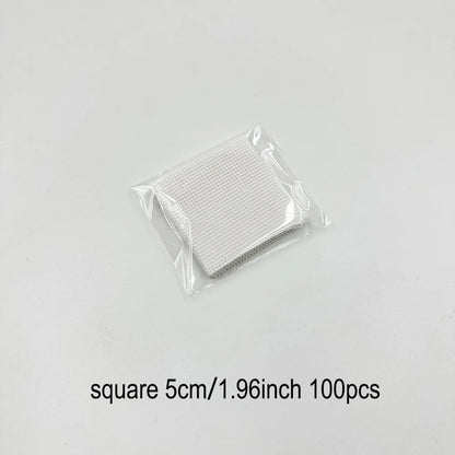 Bonsai Pot Mesh Sheets 100pcs - White Drainage Net Bottom Covers