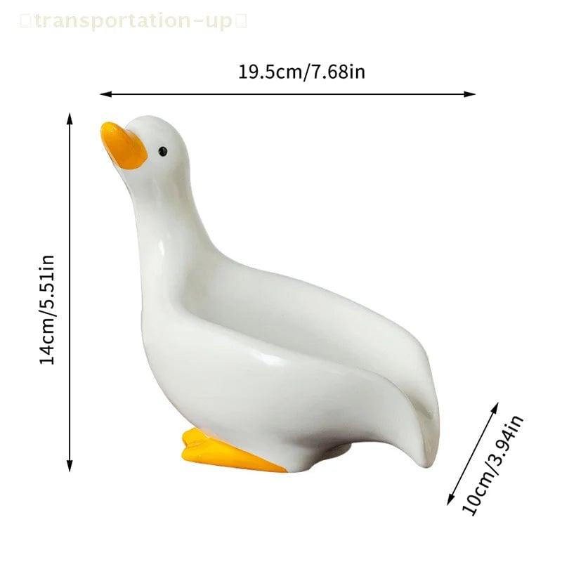 Self-Draining Duck Soap Tray - Creative Bathroom Kitchen Sink Rack