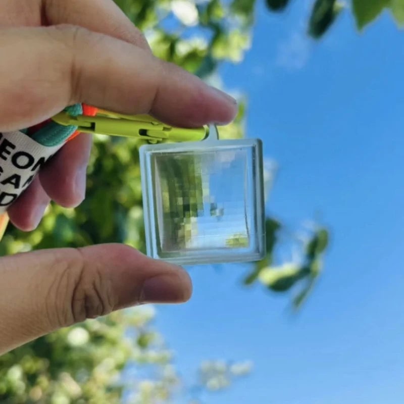 Transparent Acrylic Mosaic Photography Tool - Travel Memory Keychains