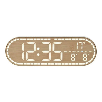 Nordic Minimalist Digital Wall Clock Silent Alarm Temperature Date