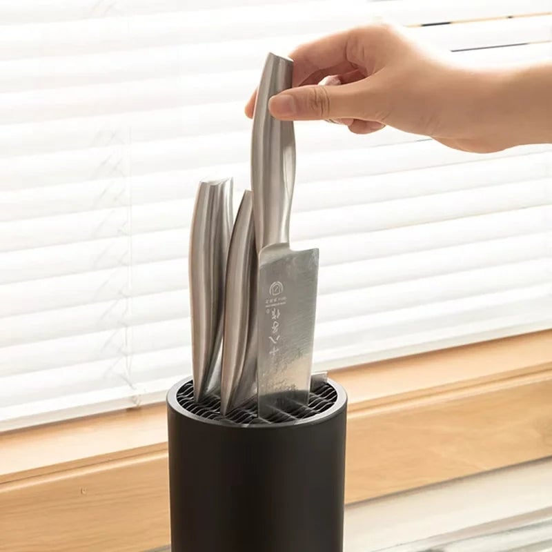 6-Style Magnetic Knife Storage Stand - Kitchen Organizer Block