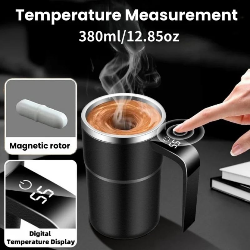 380ml USB Rechargeable Self Mixing Coffee Mug Electric Waterproof