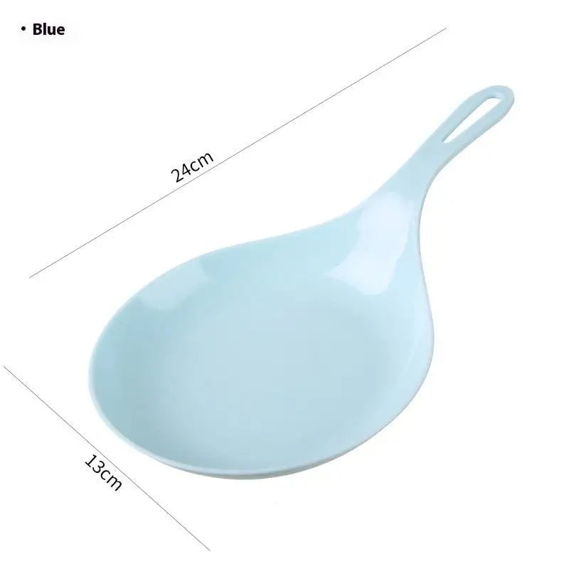 Korean Style Handled Serving Spoon Plate - Sauce Dish Tasting Bowl