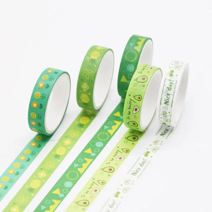5PC Kawaii Washi Tape Set Japanese Cute Scrapbook Journaling Supplies
