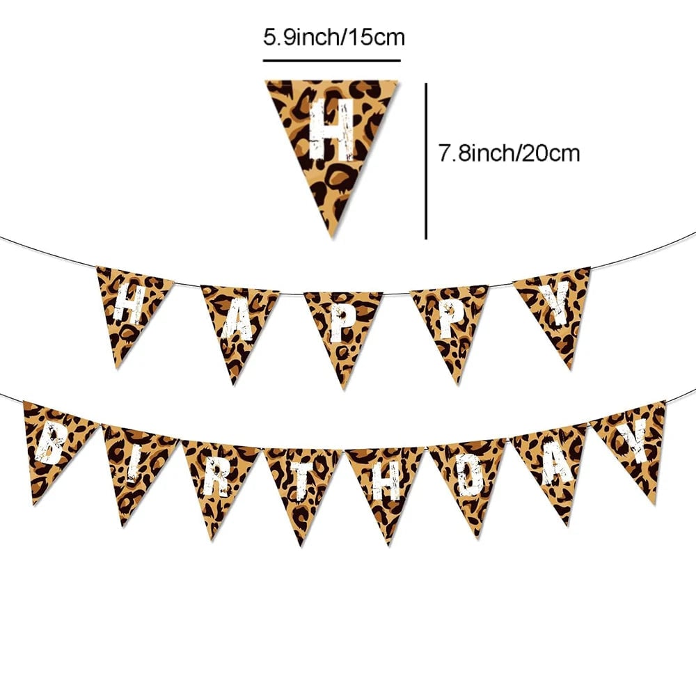 Jungle Animal Print Disposable Paper Plates Safari Party 8-Pack