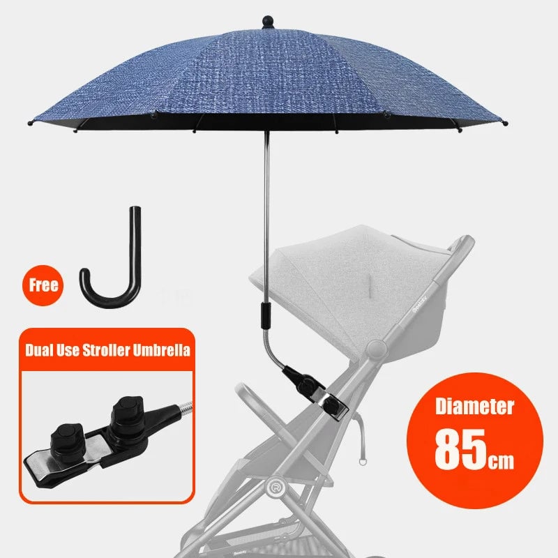 85cm 2-in-1 Clip-On Universal Baby Parasol Stroller Umbrella