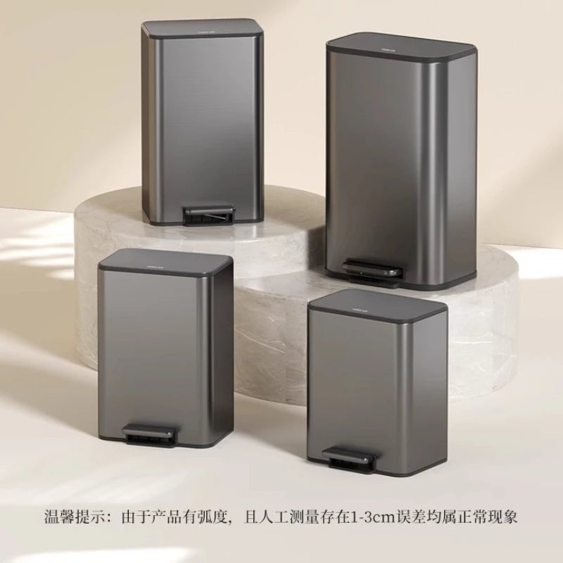 Large Stainless Steel Kitchen Bin - Italian Style High-Grade Waste