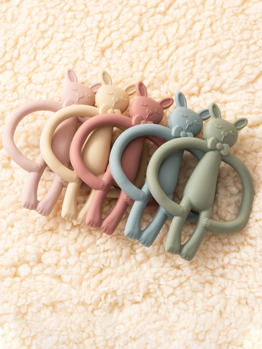 Silicone Rabbit Teether Toy - Baby Nursing Chewing Relief