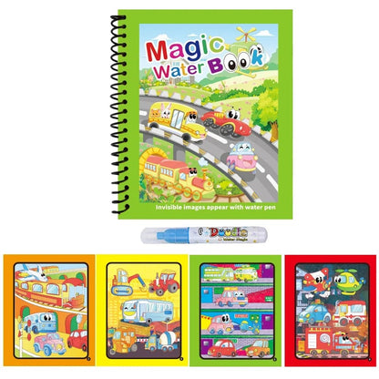 Magic Water Drawing Book Reusable Mess-Free Paint Pad Refillable Pen