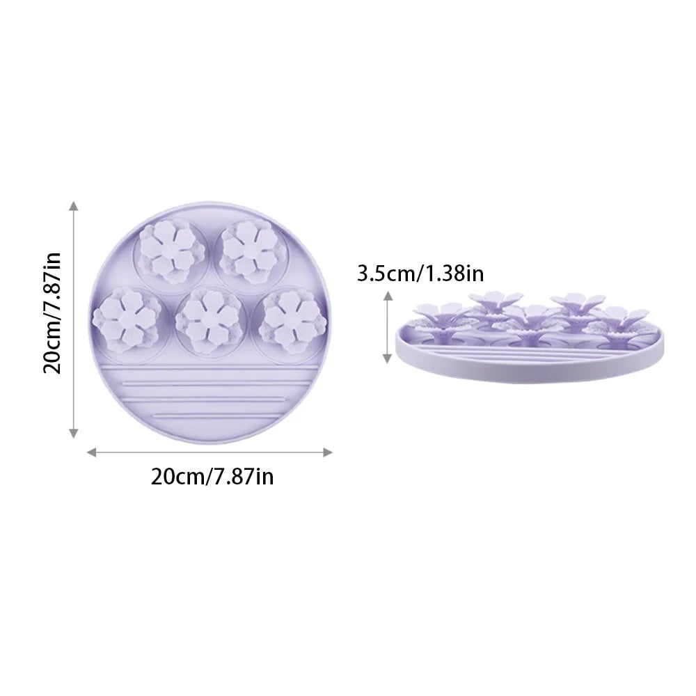 Round Silicone Pet Snuffle Mat with Suction Cup - Slow Feeder