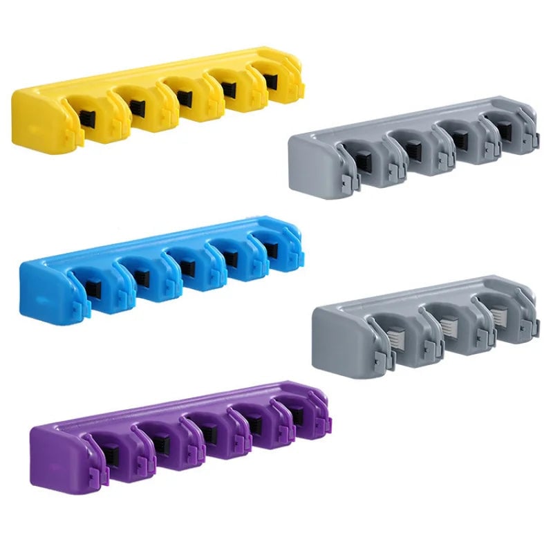 Wall Mount Mop Holder Hook - Kitchen Bathroom Broom Organizer