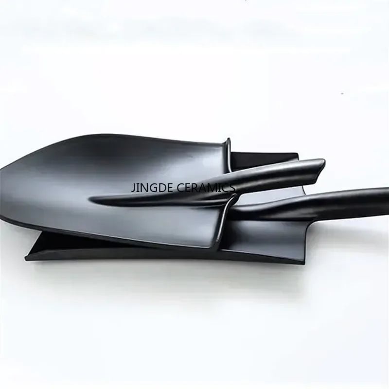 Black Melamine Shovel Plate - BBQ Serving Plate Restaurant Grade