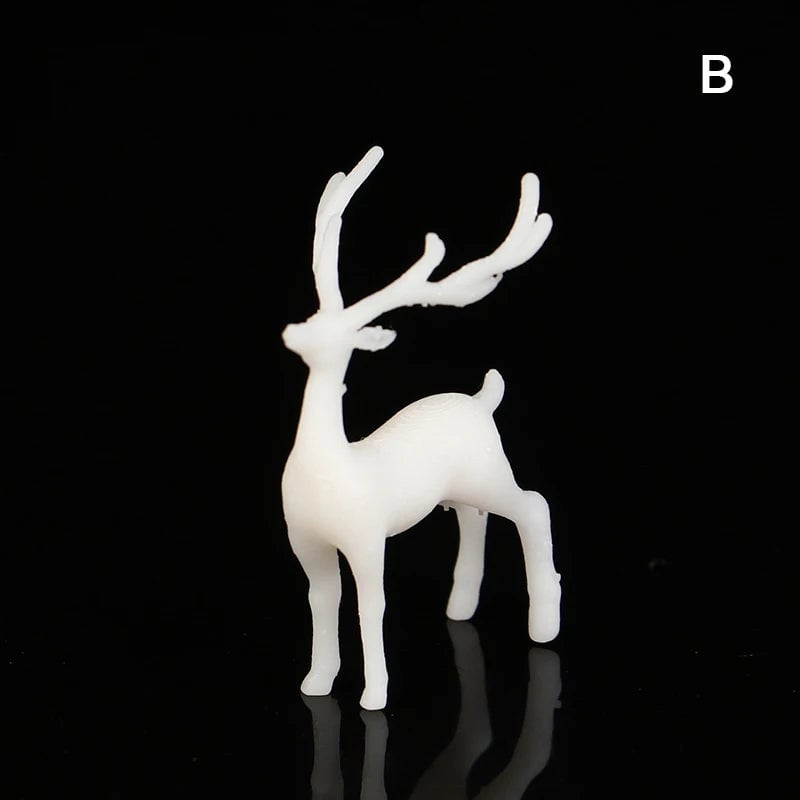Copper Alloy Sika Deer Tabletop Ornament Vintage Animal Figurine
