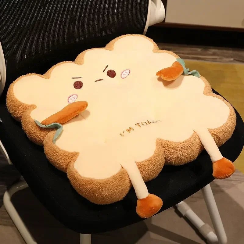Memory Foam Bread Toast Cushion - Simulation Pillow Sofa Chair Pad