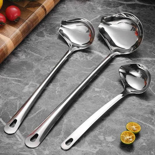 Stainless Steel Duckbill Spoon - Long Handle Sauce Serving Spoon