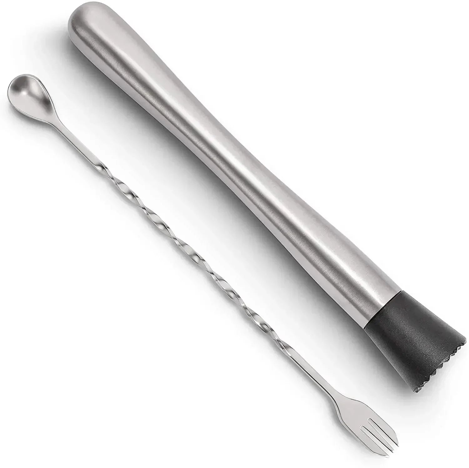 Stainless Steel Cocktail Muddler & Mixing Spoon Bar Tool Set
