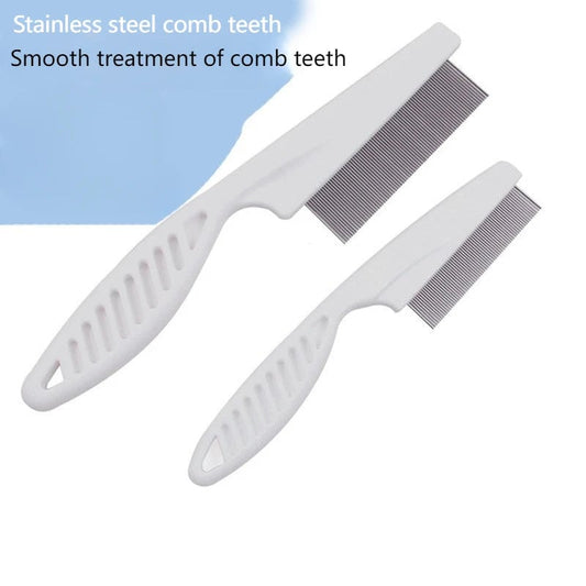 Professional Flea Comb - Fine Tooth Metal Grooming Tool for Dogs Cats