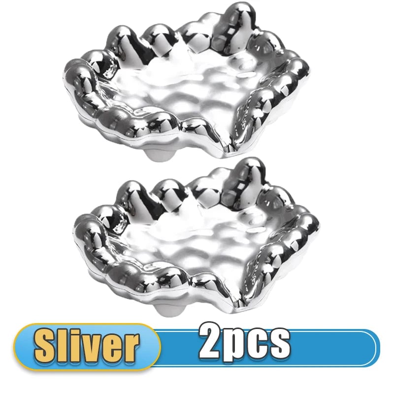 Cloud Shape Self-Draining Plastic Soap Dish - Bathroom Shower Tray