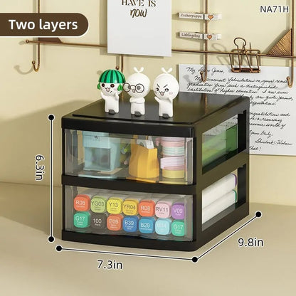 Clear Acrylic Drawer Organizer 2/3/4-Tier Storage Box Space-Saving