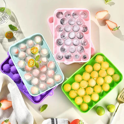 Silicone 3D Round Ball Ice Mold Tray for Whisky & Cocktails