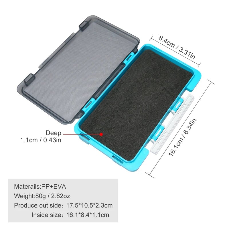 Portable Fishing Tackle Box with Sponge Pad - Multi-Compartment Lure