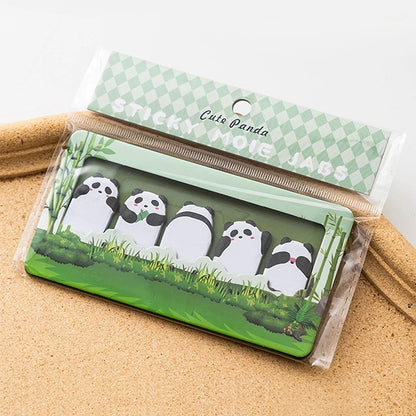 Cartoon Animals Sticky Notes 150 Sheets - Capybara Panda Cat Memo Clips