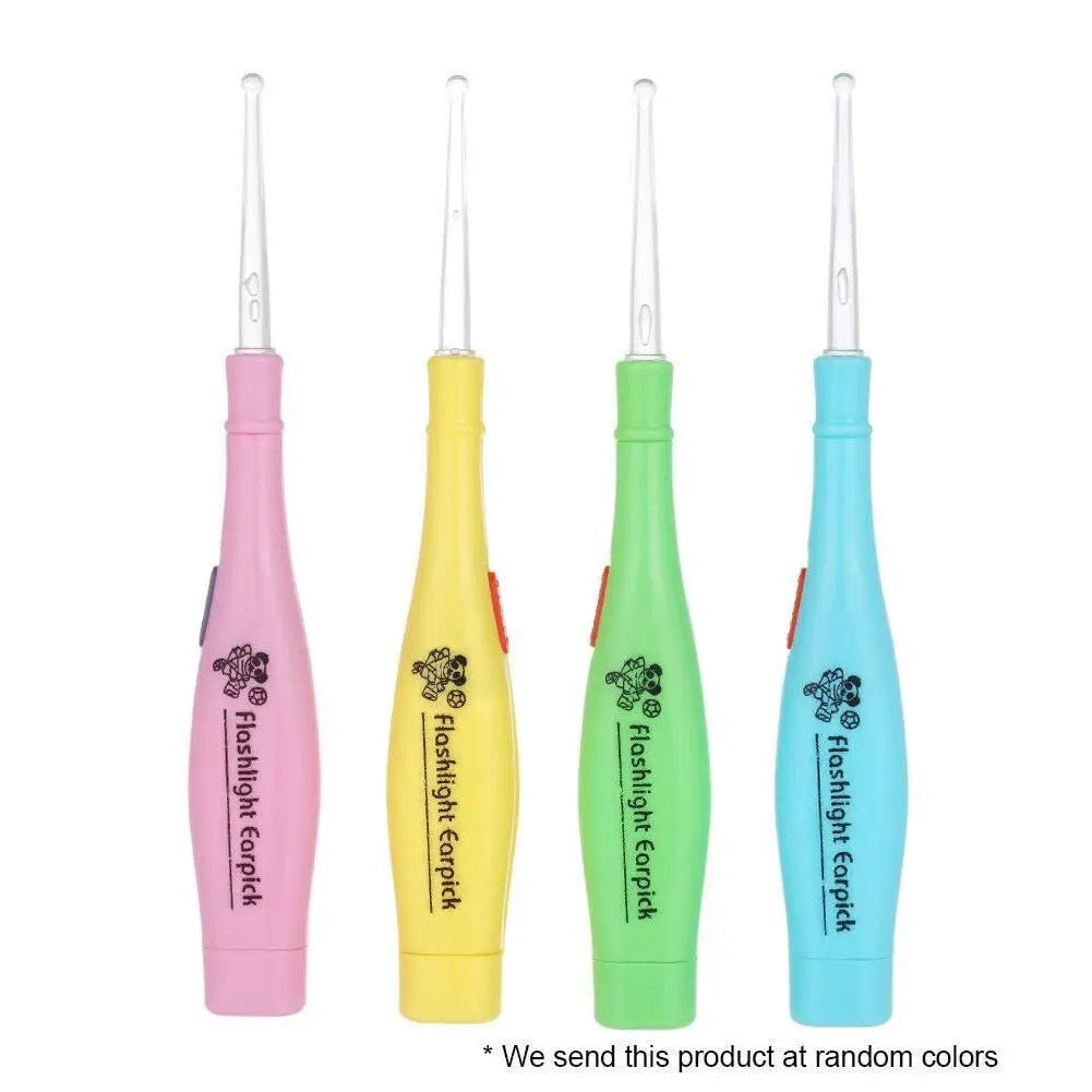 LED Ear Wax Remover Steel Tool 3 Tips Irrigator Ear Care Cleaning