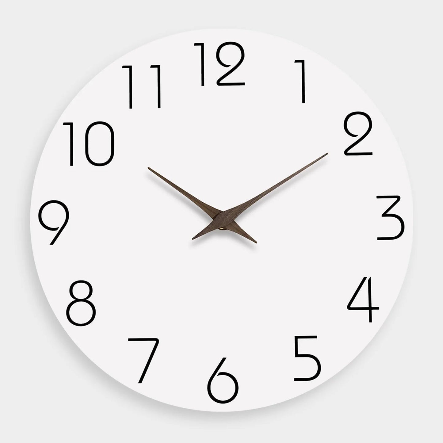 Silent White Pattern Wooden Wall Clock 10-16" Quartz Movement