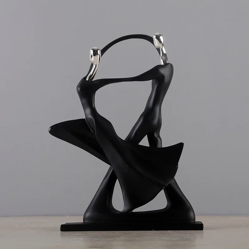 Nordic Art Dancing Couple Resin Figurine Home Decor Ornament