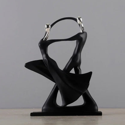 Nordic Art Dancing Couple Resin Figurine Home Decor Ornament