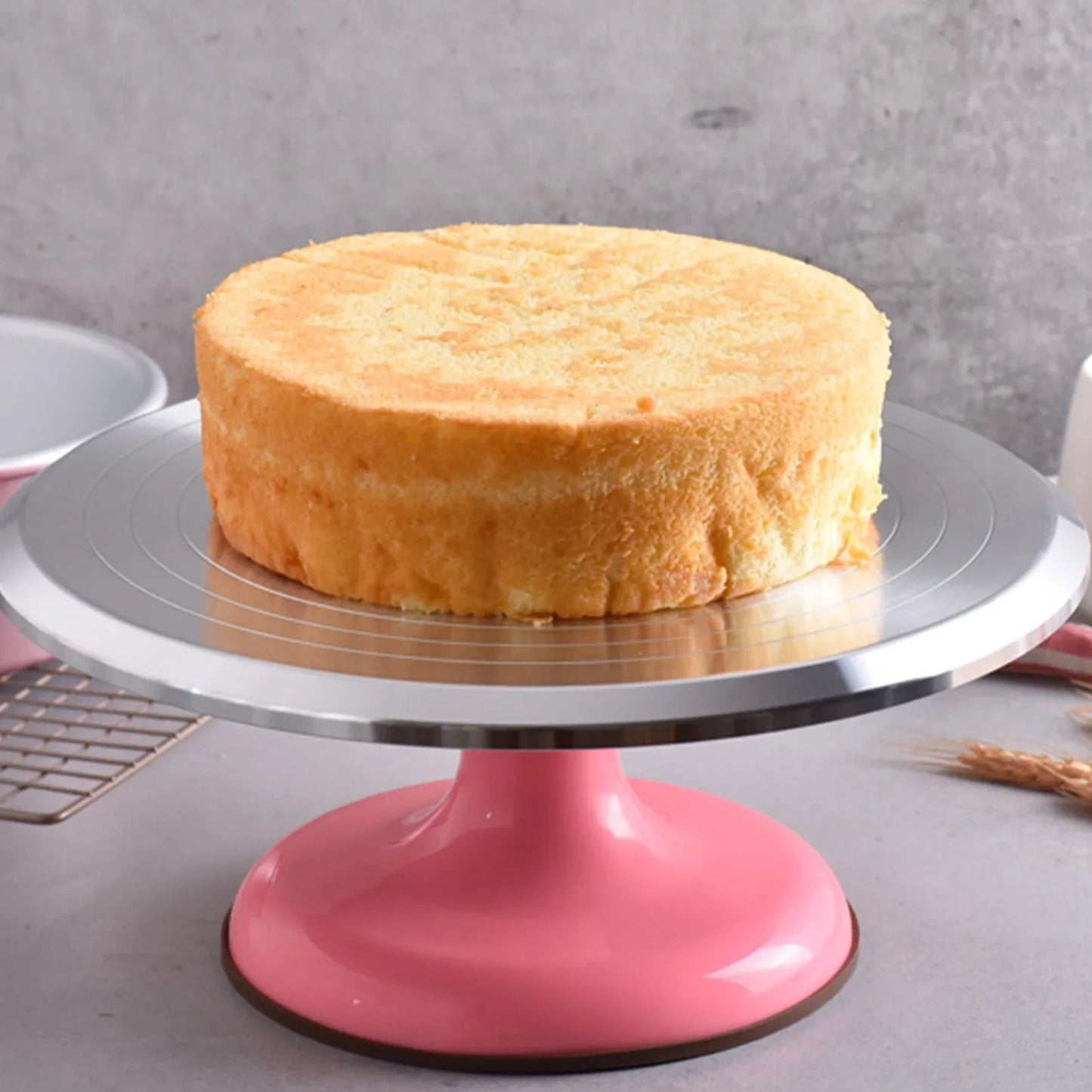 10 Inch Aluminum Alloy Cake Turntable Silent Bearing Revolving Stand