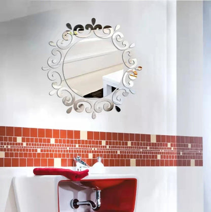 3D Acrylic Mirror Lace Wall Stickers - ECO-Friendly Decor Decals