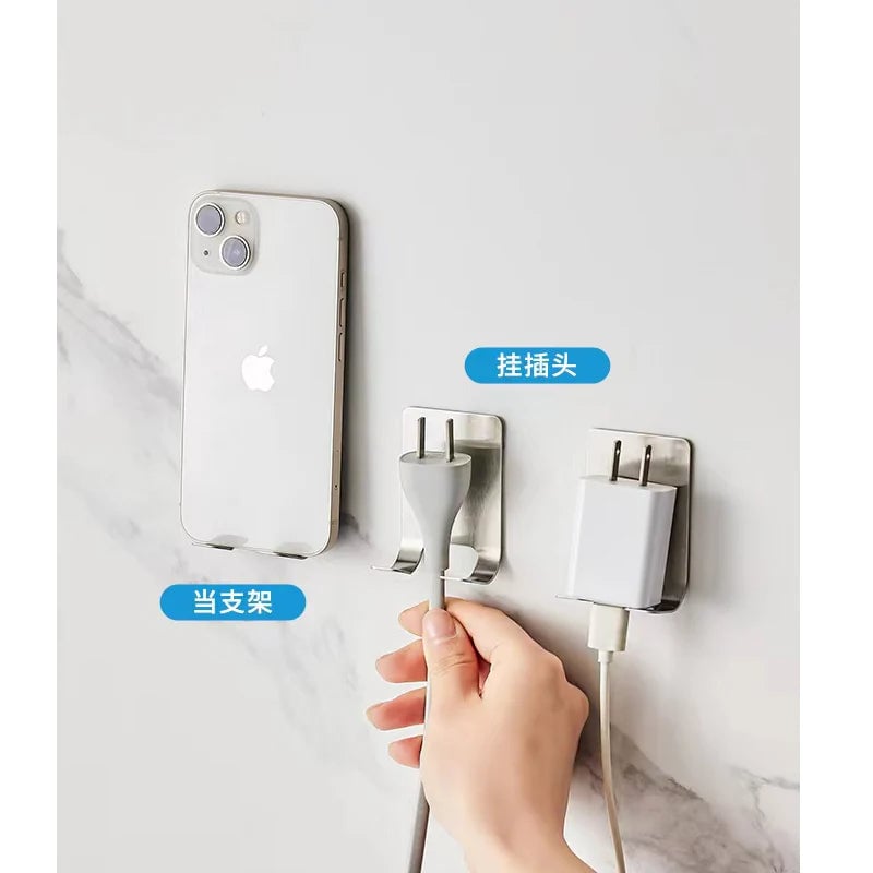 Stainless Steel Razor Holder Wall Mount Punch-Free Bathroom Storage