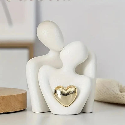 Romantic Love Embrace Couple Statue Ornament Bedroom Decor Valentine Gift