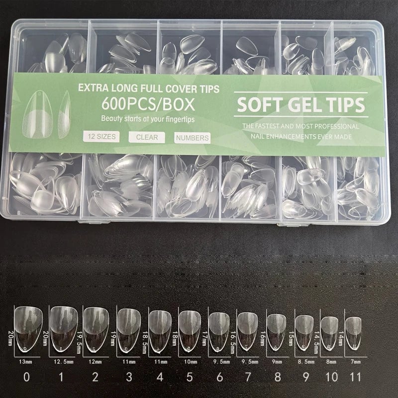 Soft Gel Press On Nails - Square Coffin Almond False Nail Tips