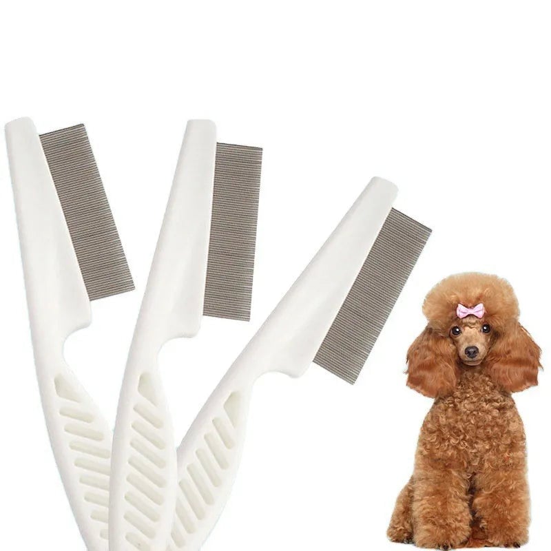 Professional Flea Comb - Fine Tooth Metal Grooming Tool for Dogs Cats