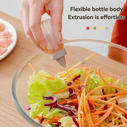 4-Pack Squeeze Bottles Set - BBQ Sauce Condiment Dispensers Sealed