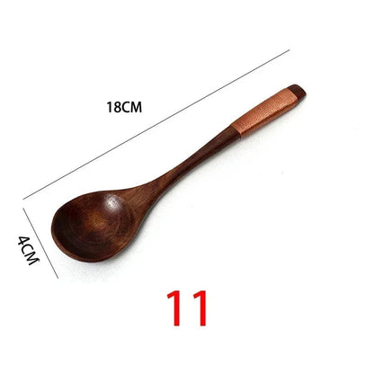 Natural Wooden Cooking Spoons - Multi-Purpose Kitchen Utensil Set