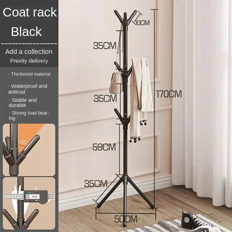 Mobile Tree Branch Coat Rack Stand Multi Hook Clothes Hanger