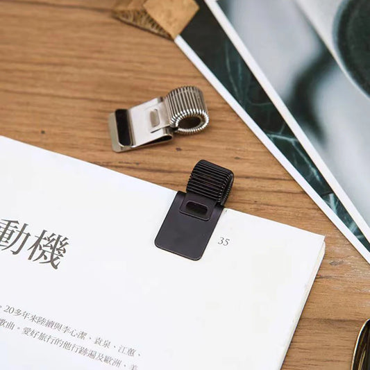 Telescopic Spring Pen Clip Notepad Holder with Electroplating Finish