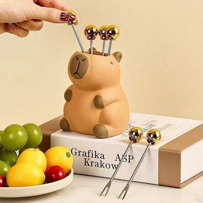 Capybara Desk Organizer - Pen Holder & Makeup Brush Storage