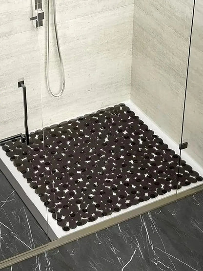 Square Non Slip Shower Mat 53x52cm Suction Cups Drain Holes Bath