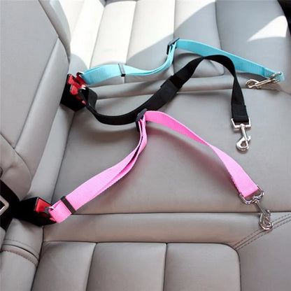 Dog Car Seat Belt Safety Harness Breakaway Collar Travel Leash Kit