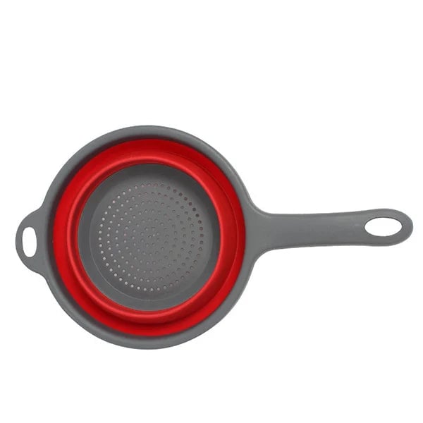 Extendable Collapsible Kitchen Colander - Long Handle Pasta Strainer