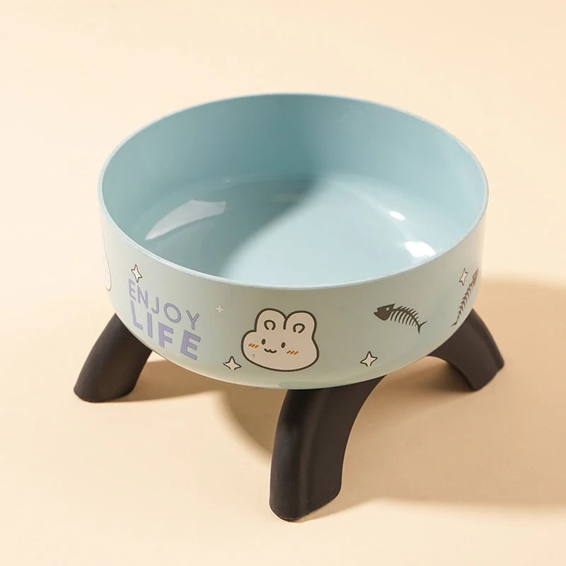Raised Stainless Steel Pet Bowl - Elevated Dog Cat Feeder Stand