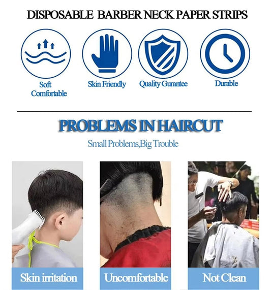 Professional Neck Paper Collar Roll Set - Barber Salon Hairdresser