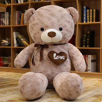 Premium Plush Teddy Bear - 2 Colors, Love Heart Design Kids Gift