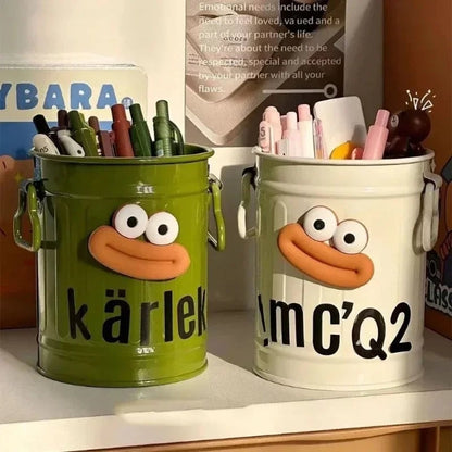Cartoon Desk Organizer Multi-Compartment Pen Pencil Holder Storage