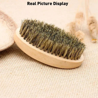 Professional Boar Bristle Wood Handle Beard Shaving Brush Kit