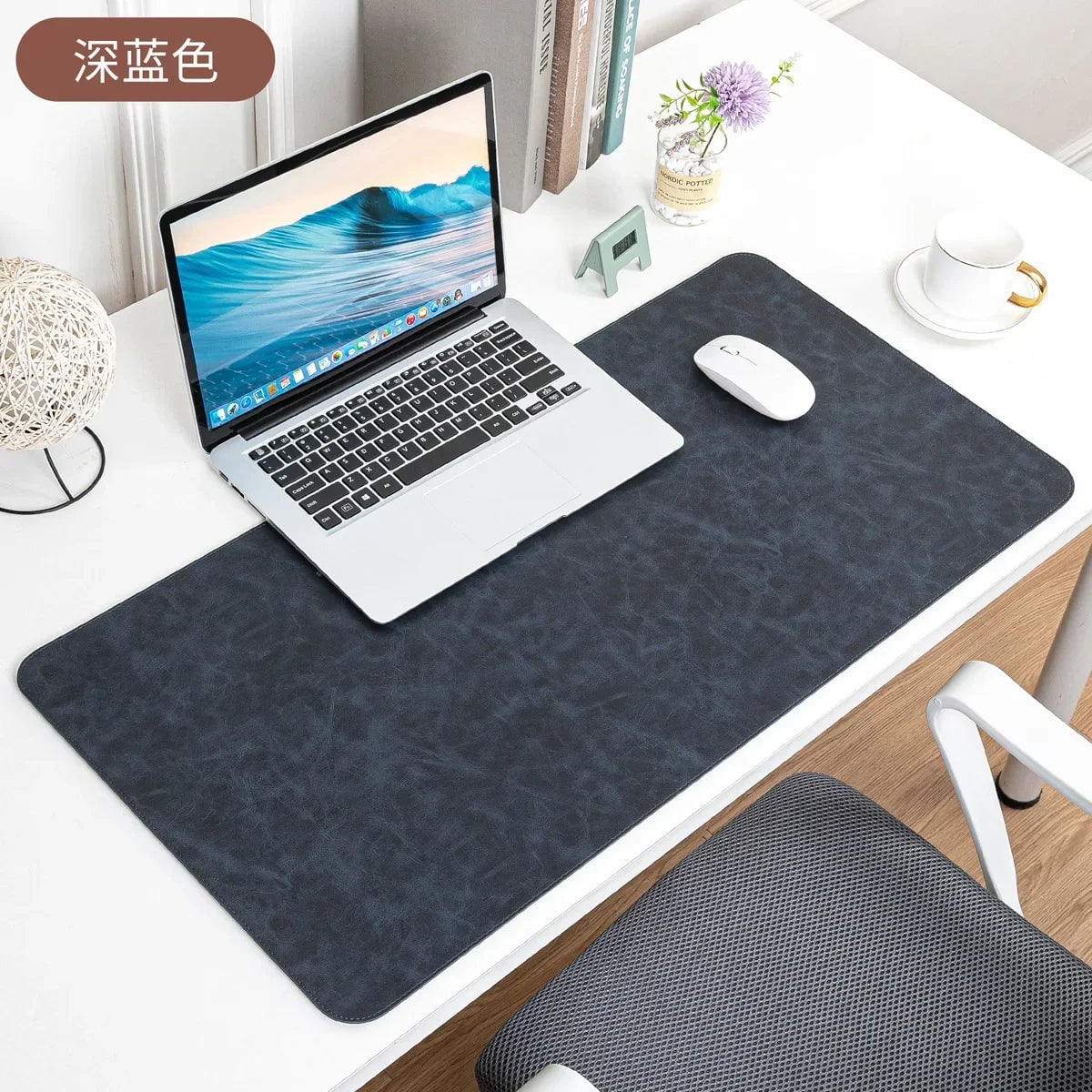 Large Waterproof PU Leather Desk Pad - Non-slip Mouse Mat Cover